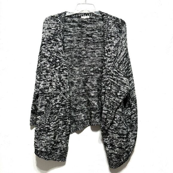 Knot Sisters Cardigan Sweater Mohair Dolman Black Knit Open Front Women sz M / L - Picture 1 of 9